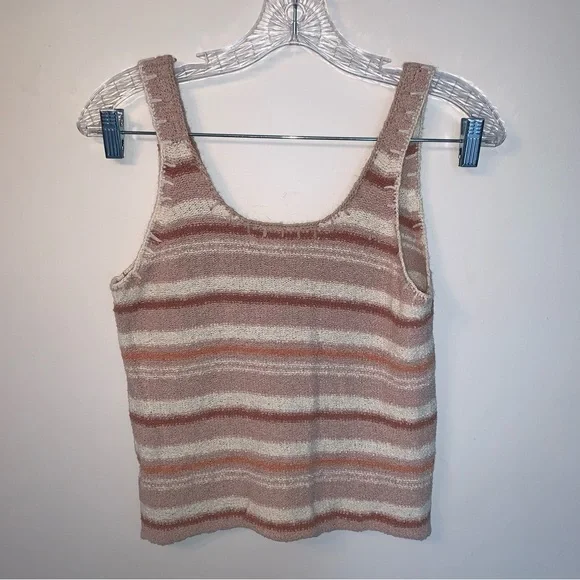 Saltwater Luxe Knit Stripe Sleeveless Tank Top Sweater S - Picture 2 of 5